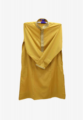 Deep Yellow Colored stylist  Panjabi