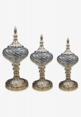 Crystal Candle Stand Set