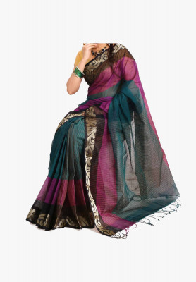  multicolor Slick Cotton Saree