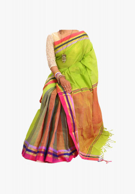  multicolor Slick Cotton Saree