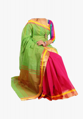  Multicolor Slick Cotton Saree