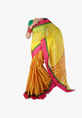 Multicolor Slick Cotton Saree