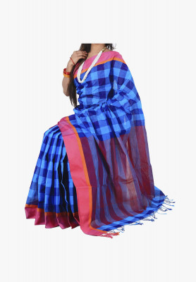 Multicolor Slick Cotton Saree