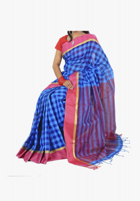 Multicolor Slick Cotton Saree