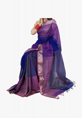 Multicolor Slick Cotton Saree
