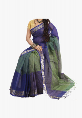 Multicolor Slick Cotton Saree