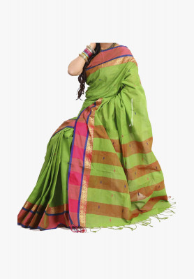 Multicolor Slick Cotton Saree