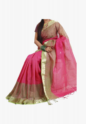 Multicolor Slick Cotton Saree