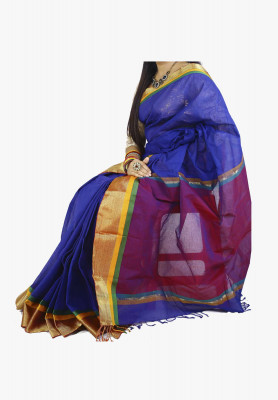 Multicolor Slick Cotton Saree