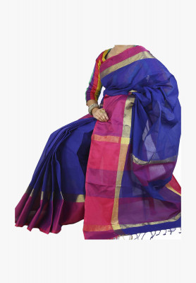 Multicolor Slick Cotton Saree