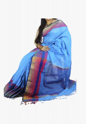Multicolor Slick Cotton Saree