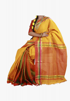 Multicolor Slick Cotton Saree