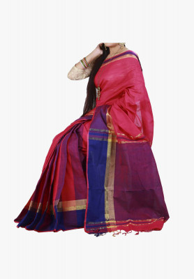 Multicolor Slick Cotton Saree