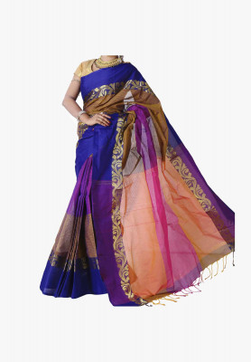 Multicolor Slick Cotton Saree