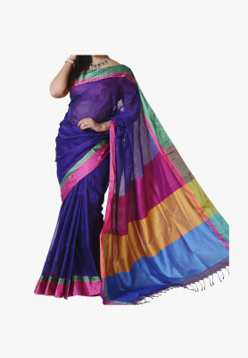 Multicolor Slick Cotton Saree
