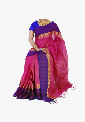 Multicolor Slick Cotton Saree