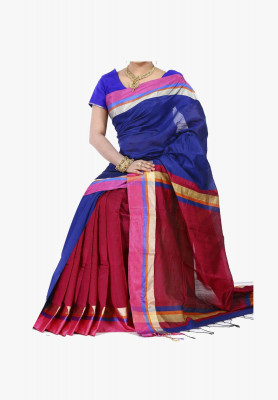 Multicolor Slick Cotton Saree