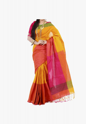 Multicolor Slick Cotton Saree