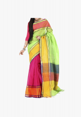 Multicolor Slick Cotton Saree