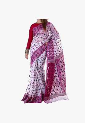 Multicolor Slick Cotton Saree