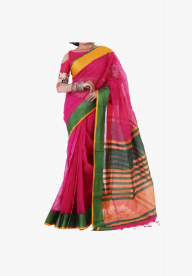 Multicolor Slick Cotton Saree