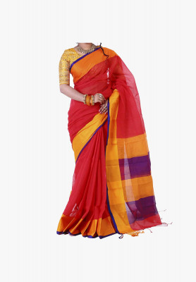 Multicolor Slick Cotton Saree
