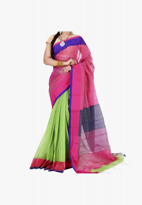 Multicolor Slick Cotton Saree