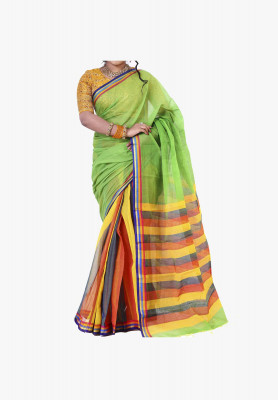 Multicolor Slick Cotton Saree