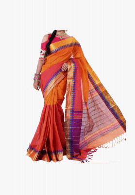 Multicolor Slick Cotton Saree