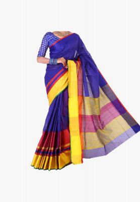 Multicolor Slick Cotton Saree