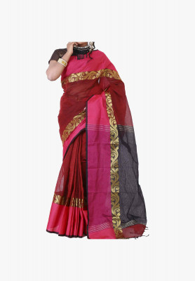 Multicolor Slick Cotton Saree
