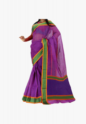Multicolor Slick Cotton Saree
