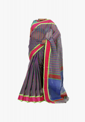 Multicolor Slick Cotton Saree
