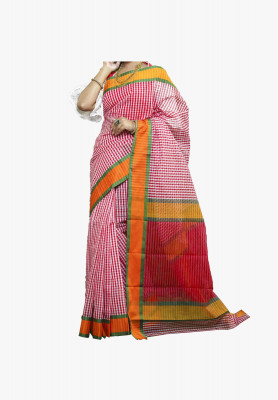 Multicolor Slick Cotton Saree