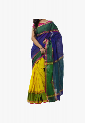 Multicolor Slick Cotton Saree