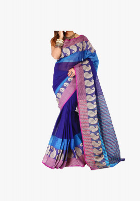 Multicolor Slick Cotton Saree