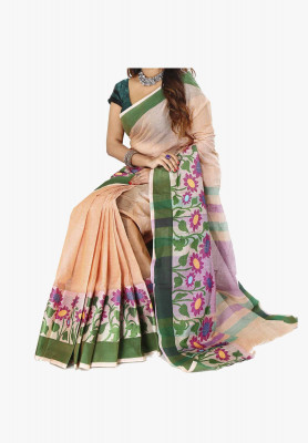 Multicolor Slick Cotton Saree