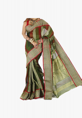 Multicolor jamdani Saree