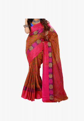 multicolor cotton silk Saree