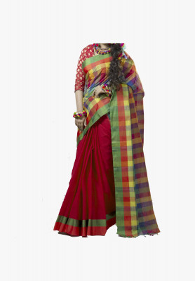 Multi-color cotton silk Saree