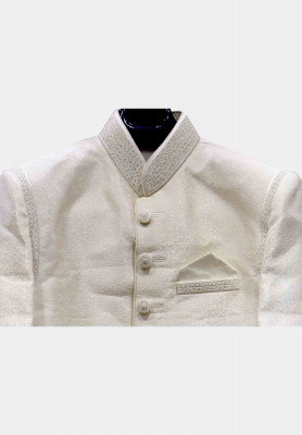 Katan print short sherwani 