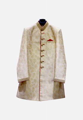 Katan silk spring short sherwani 