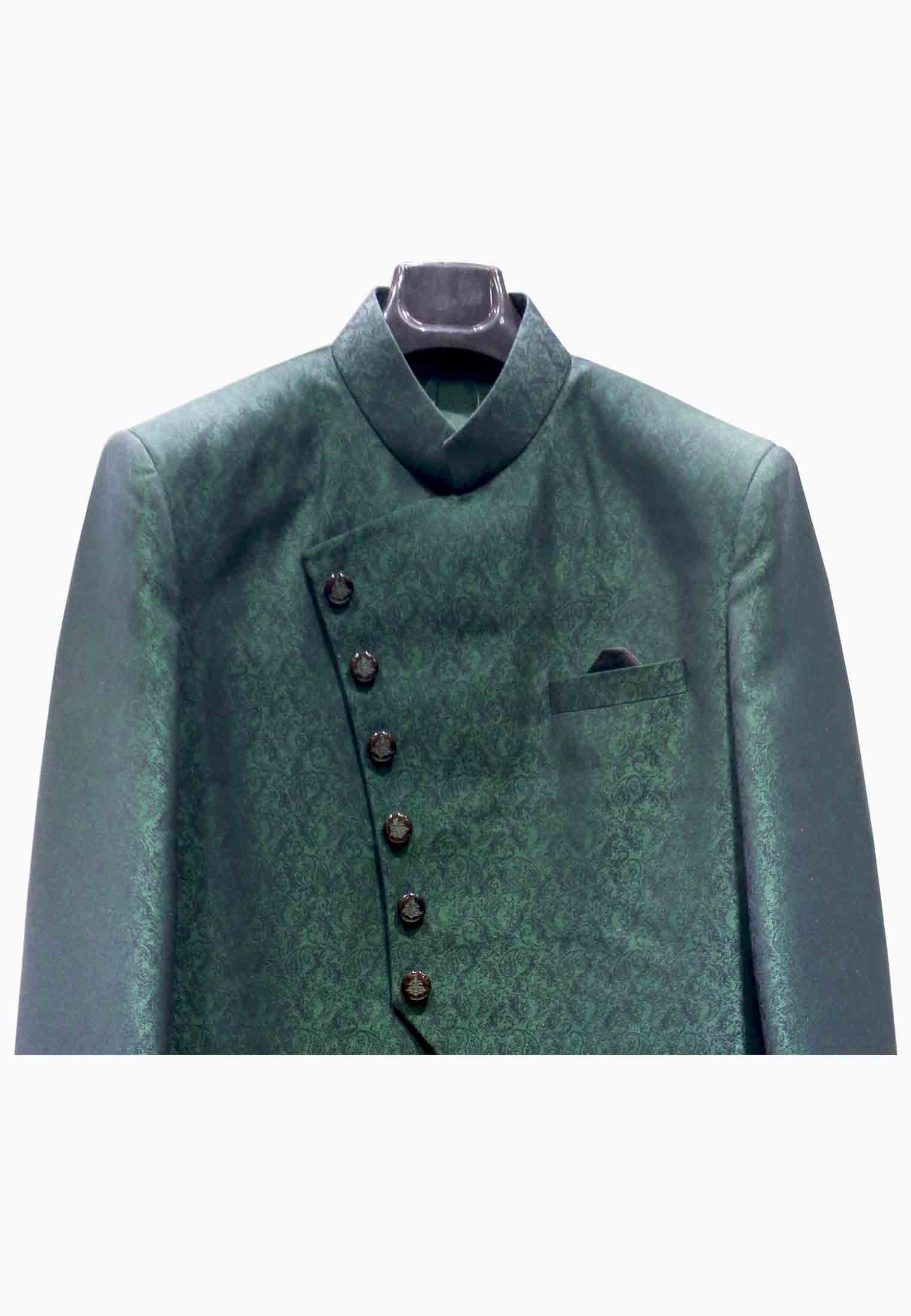  Bottle green Weeding Sherwani