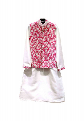 Off White Koti Panjabi