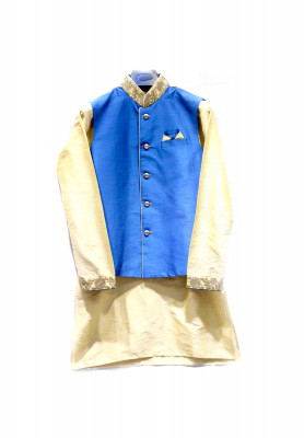 Blue Pain Koti Panjabi