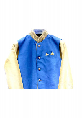 Blue Pain Koti Panjabi