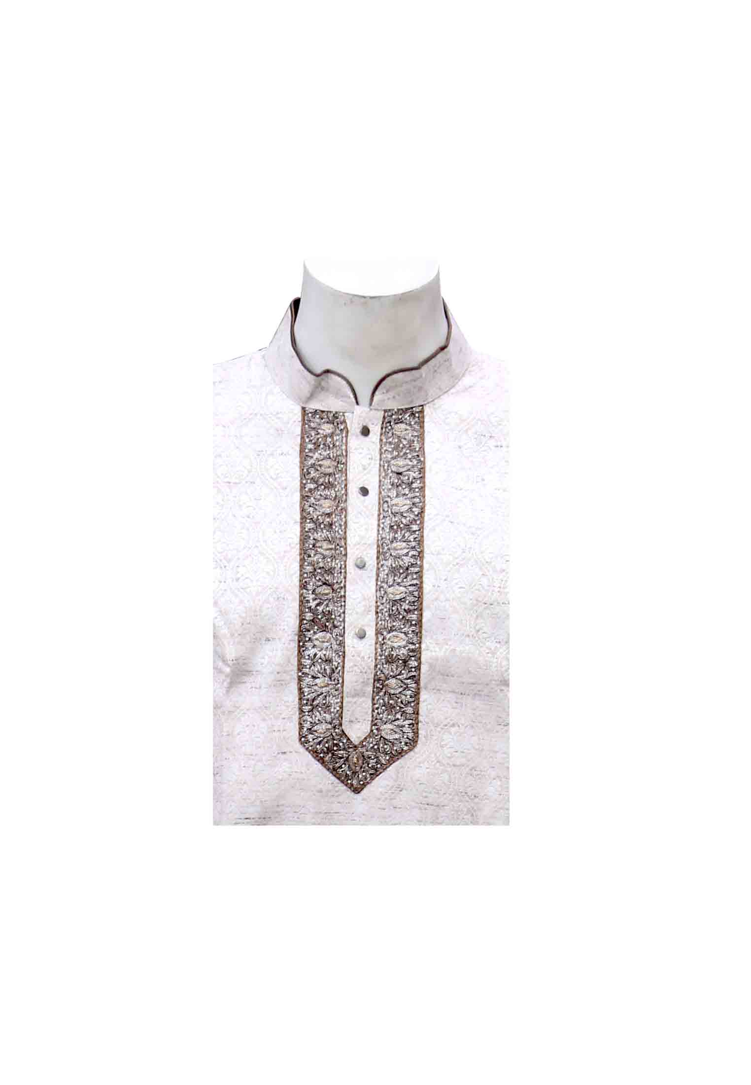 Original cotton-neck karchupi-puti indian panjabi