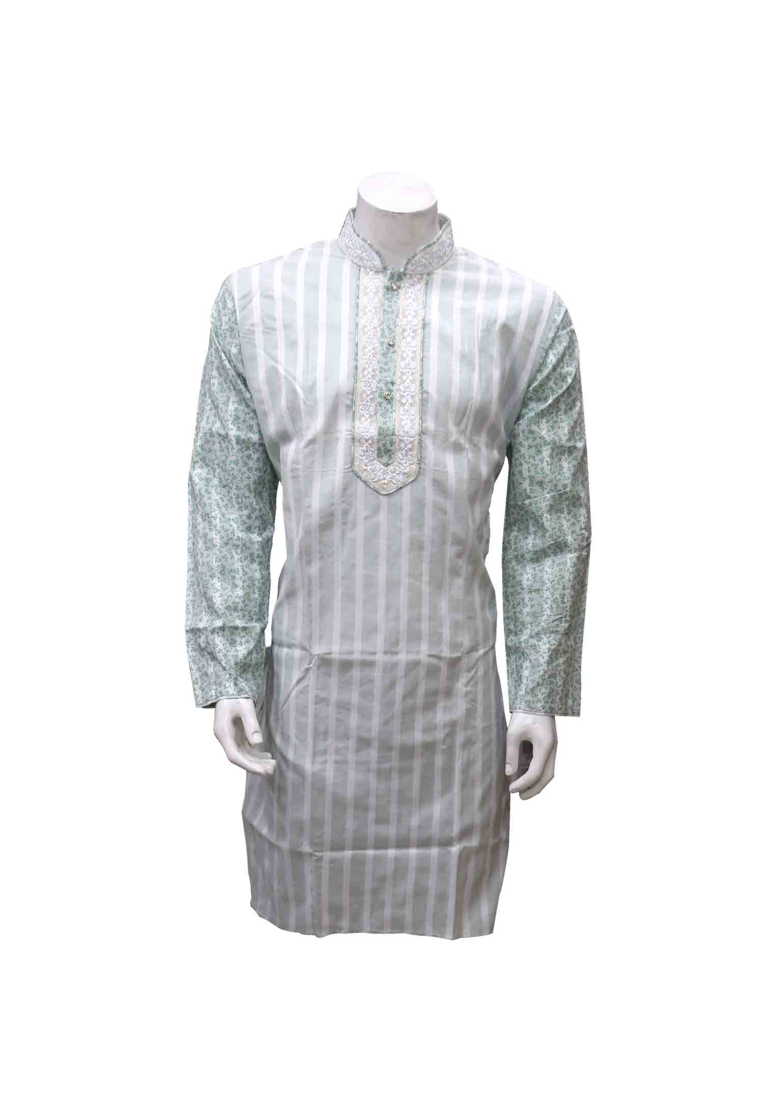 Neck embroidery cotton deshi panjabi
