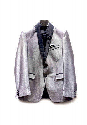 Shining Ash-Black Formal Suit