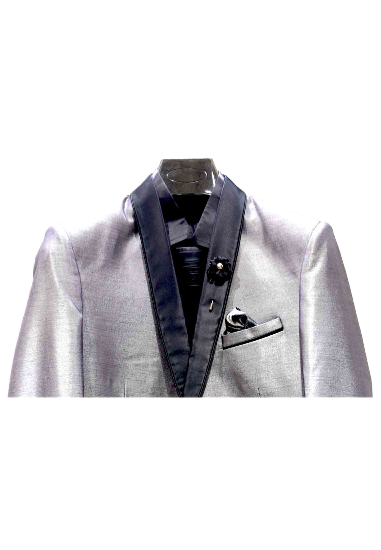 Shining Ash-Black Formal Suit
